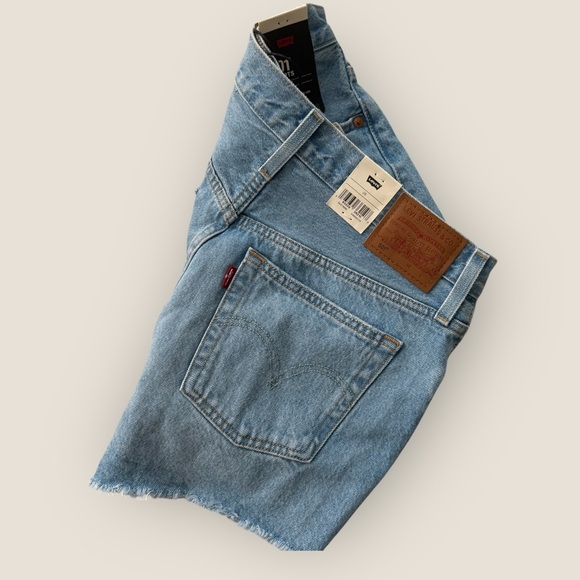 Levi’s | 501 High Rise Distressed Denim Shorts | Size 28 NWT - Picture 3 of 8